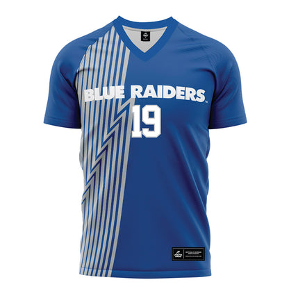 MTSU - NCAA Women's Soccer : Sandra Segovia del Hoyo - Blue Soccer Jersey-0