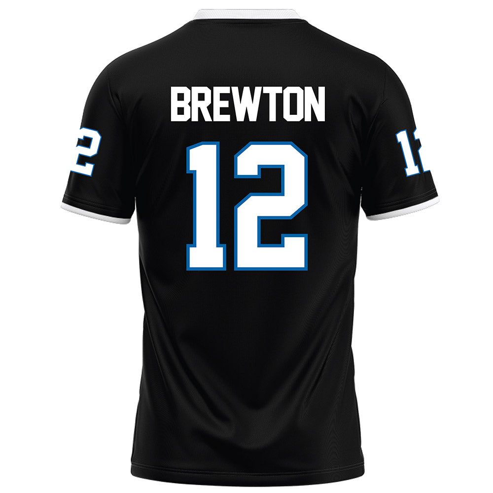 MTSU - NCAA Football : Brian Brewton - Black Football Jersey-1