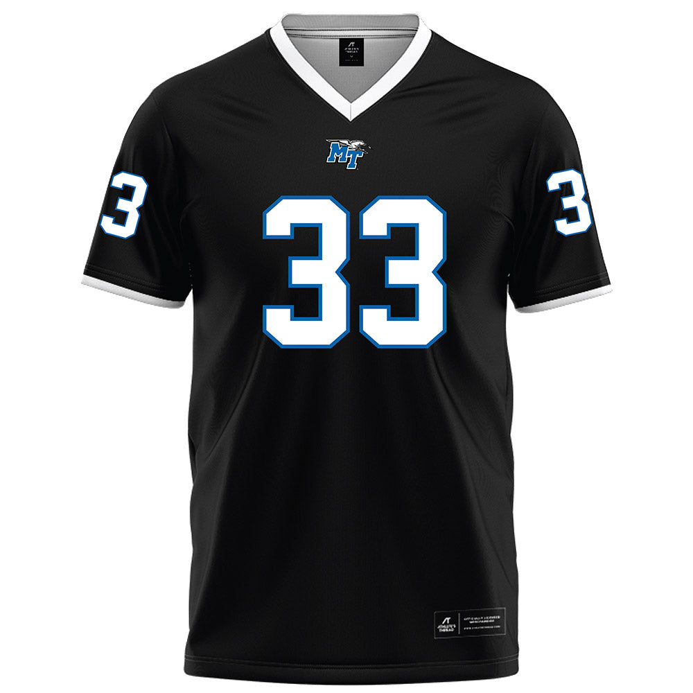 MTSU - NCAA Football : Malik Love - Black Football Jersey