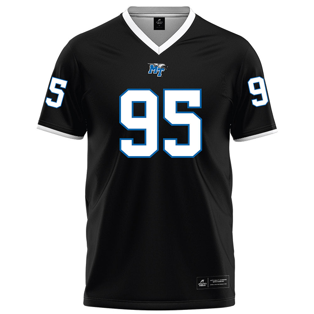 MTSU - NCAA Football : Baylen Woodman - Black Football Jersey-0