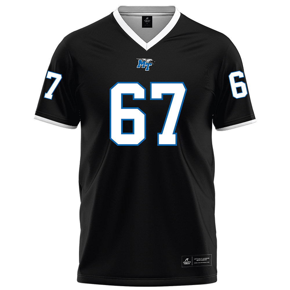 MTSU - NCAA Football : Archie Roseman V - Black Football Jersey-0