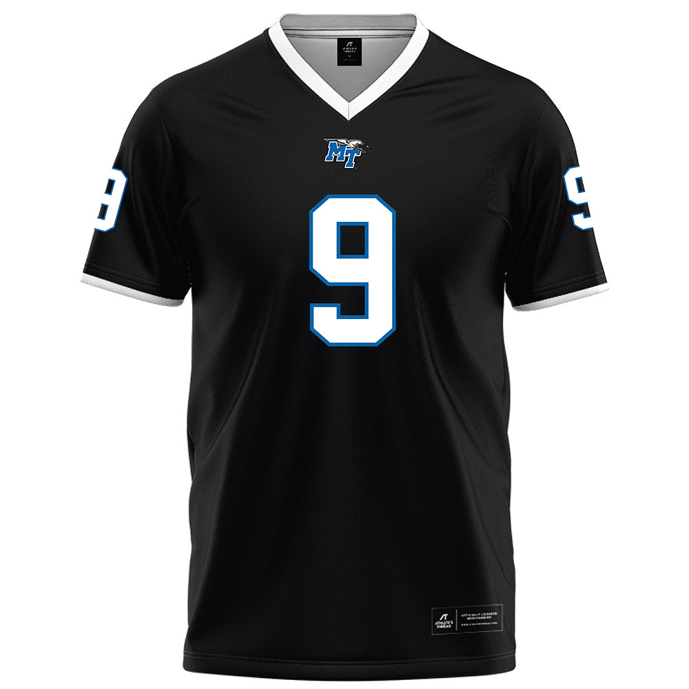 MTSU - NCAA Football : Hayes Sutton - Black Football Jersey