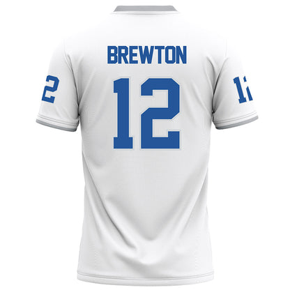 MTSU - NCAA Football : Brian Brewton - White Football Jersey-1