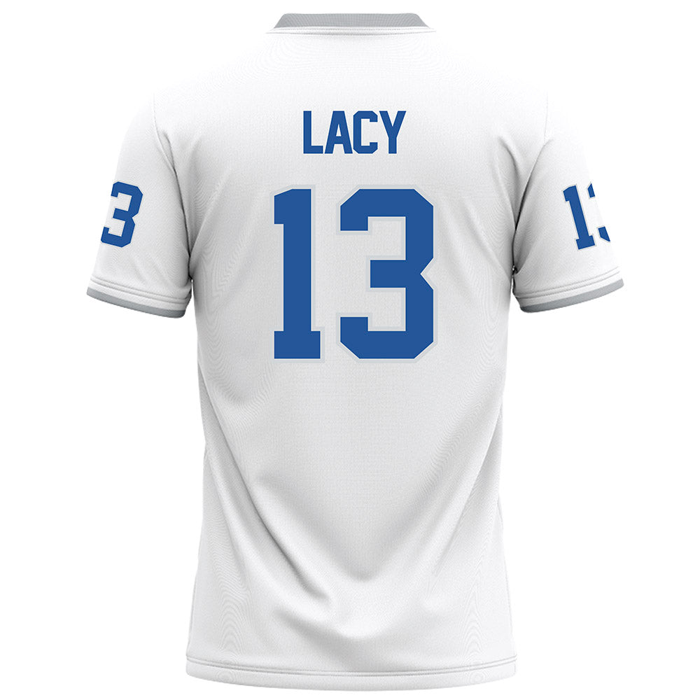 MTSU - NCAA Football : Cam Lacy - White Football Jersey-1