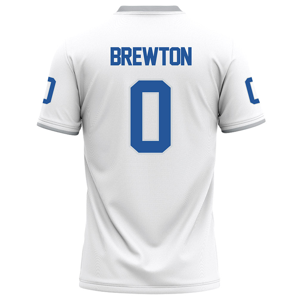 MTSU - NCAA Football : Brian Brewton - White Football Jersey