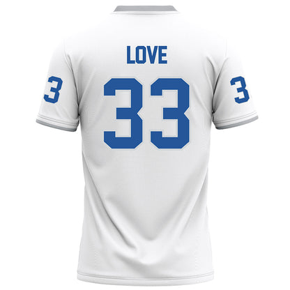 MTSU - NCAA Football : Malik Love - White Football Jersey