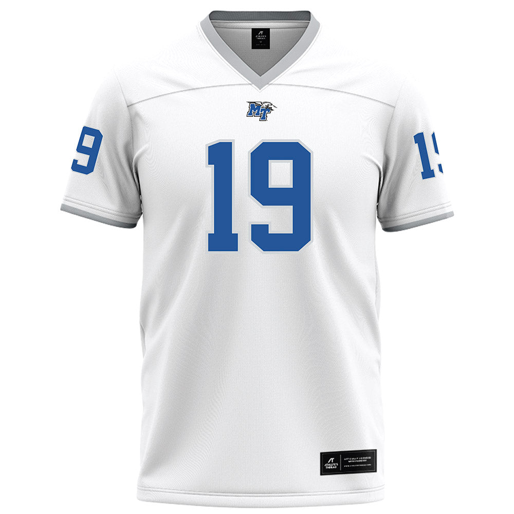 MTSU - NCAA Football : Locke Kennedy - White Football Jersey-0