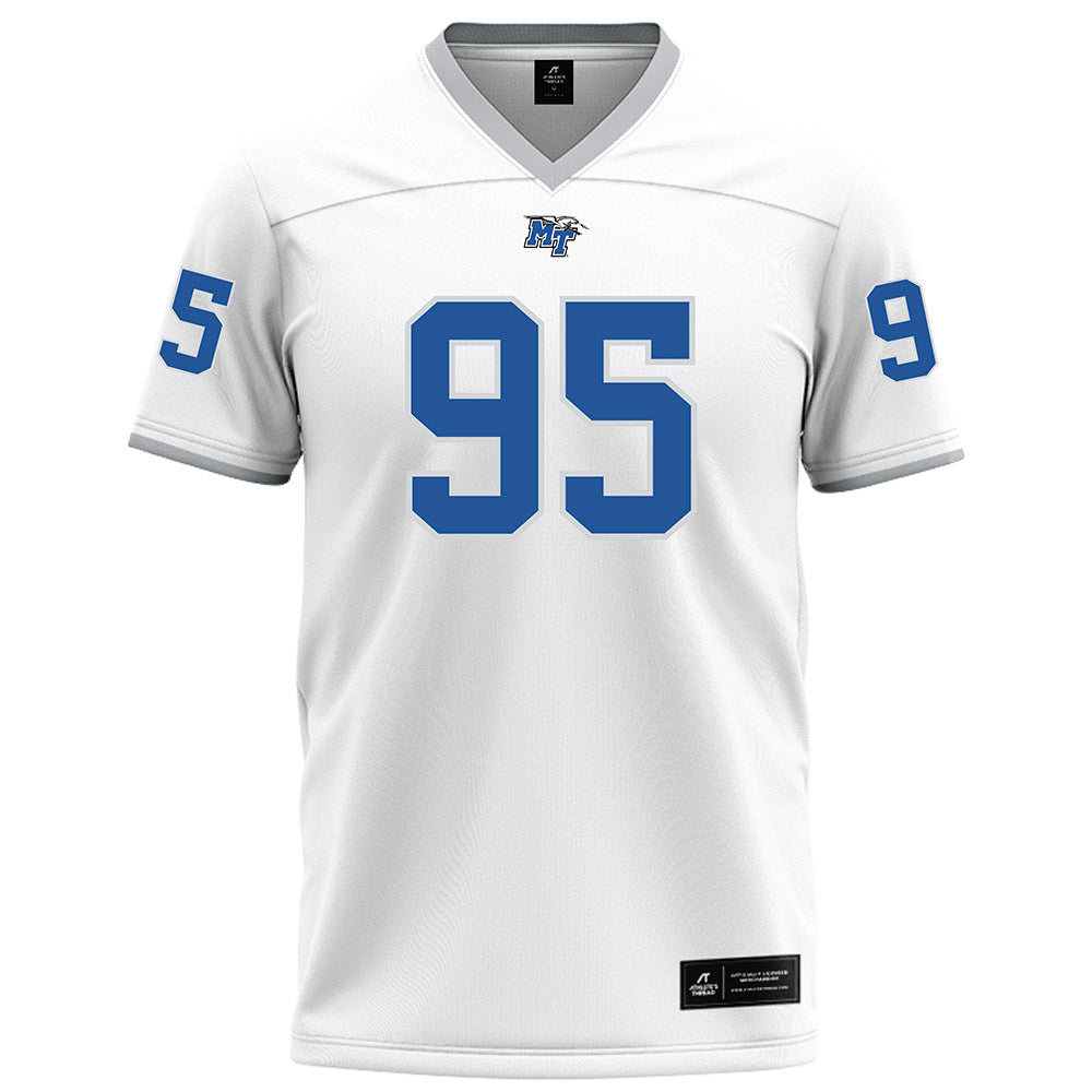 MTSU - NCAA Football : Zeion Simpson-smith - White Football Jersey-0