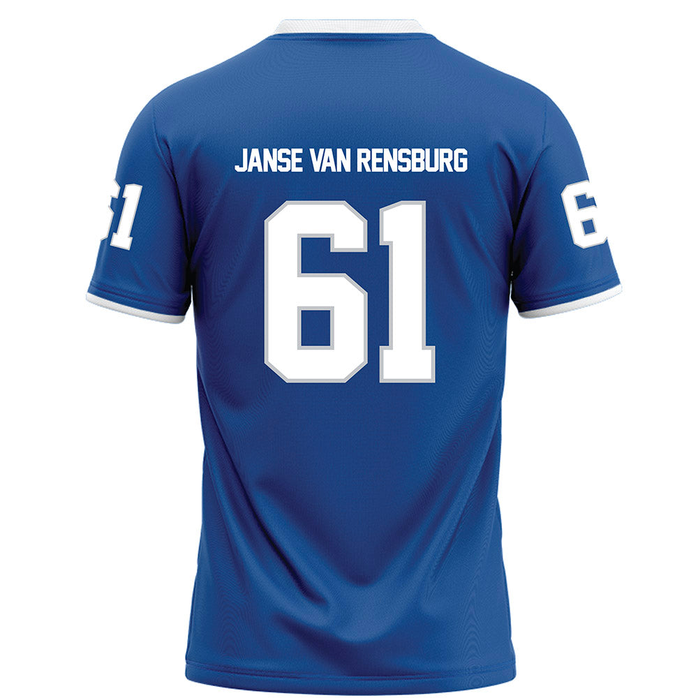 MTSU - NCAA Football : Otto Janse Van Rensburg - Blue Football Jersey-1