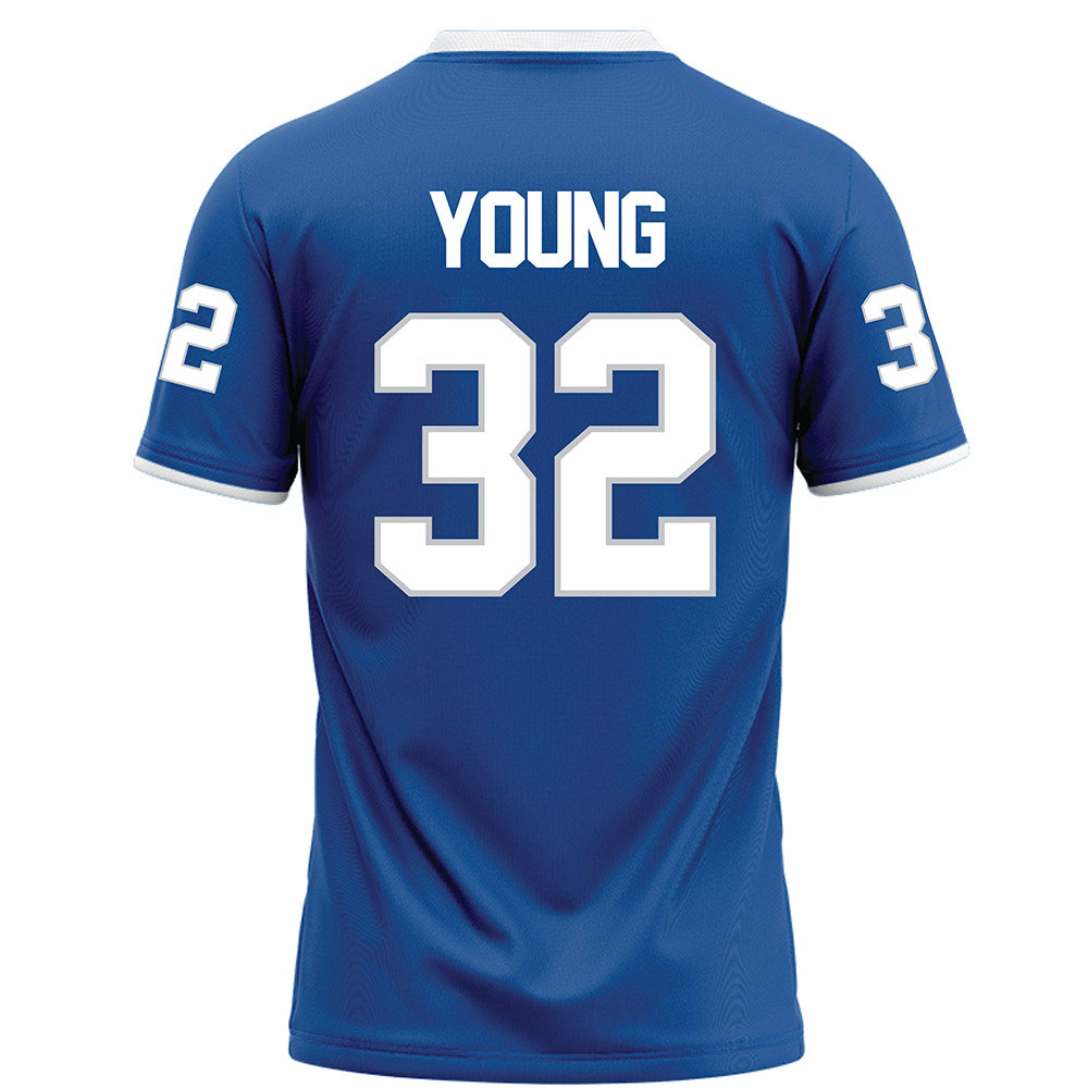 MTSU - NCAA Football : Alan Young - Blue Football Jersey