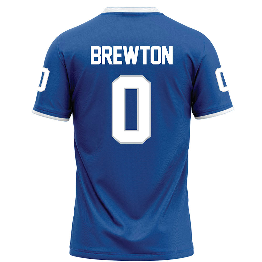 MTSU - NCAA Football : Brian Brewton - Blue Football Jersey