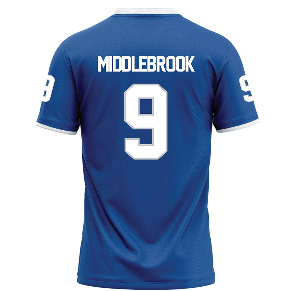 MTSU - NCAA Football : Jekail Middlebrook - Blue Football Jersey-1