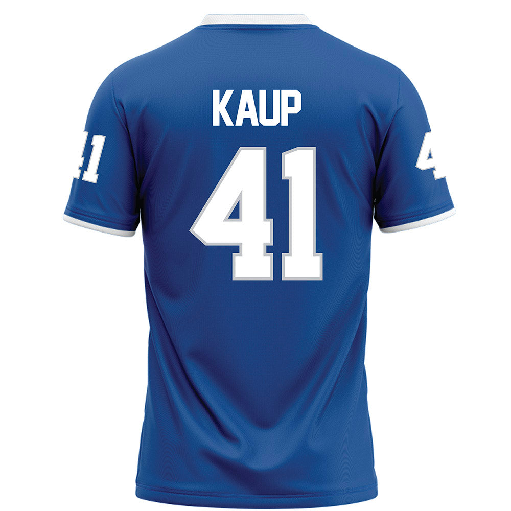 MTSU - NCAA Football : Christopher Kaup - Blue Football Jersey-1