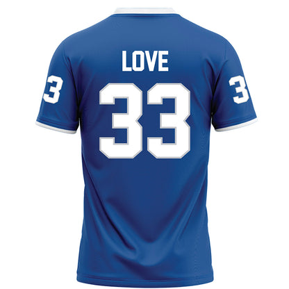 MTSU - NCAA Football : Malik Love - Blue Football Jersey