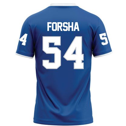 MTSU - NCAA Football : Nolan Forsha - Blue Football Jersey