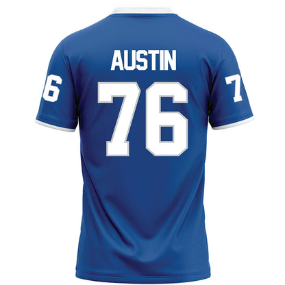 MTSU - NCAA Football : Garrett Austin - Blue Football Jersey-1