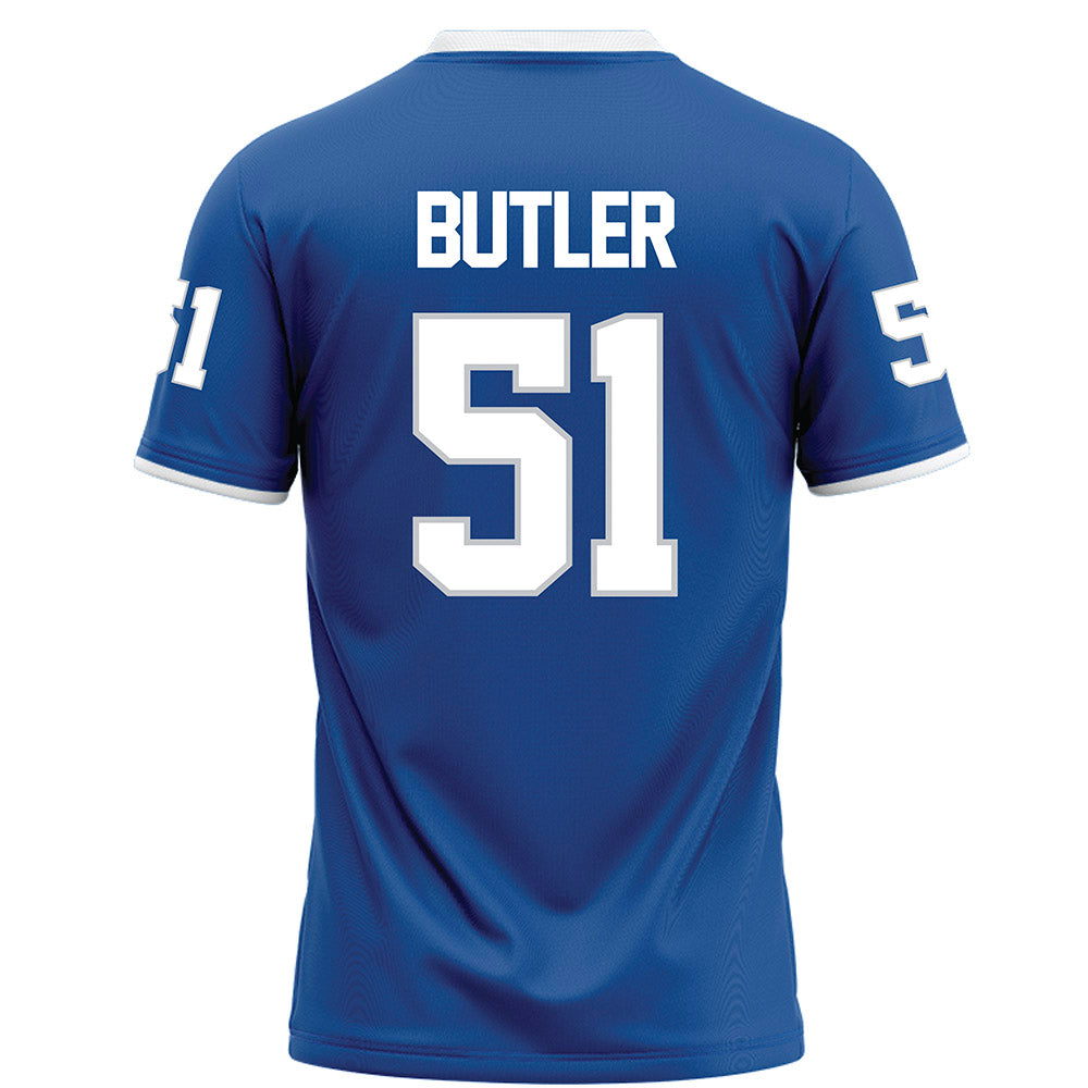 MTSU - NCAA Football : Quentin Butler - Blue Football Jersey-1