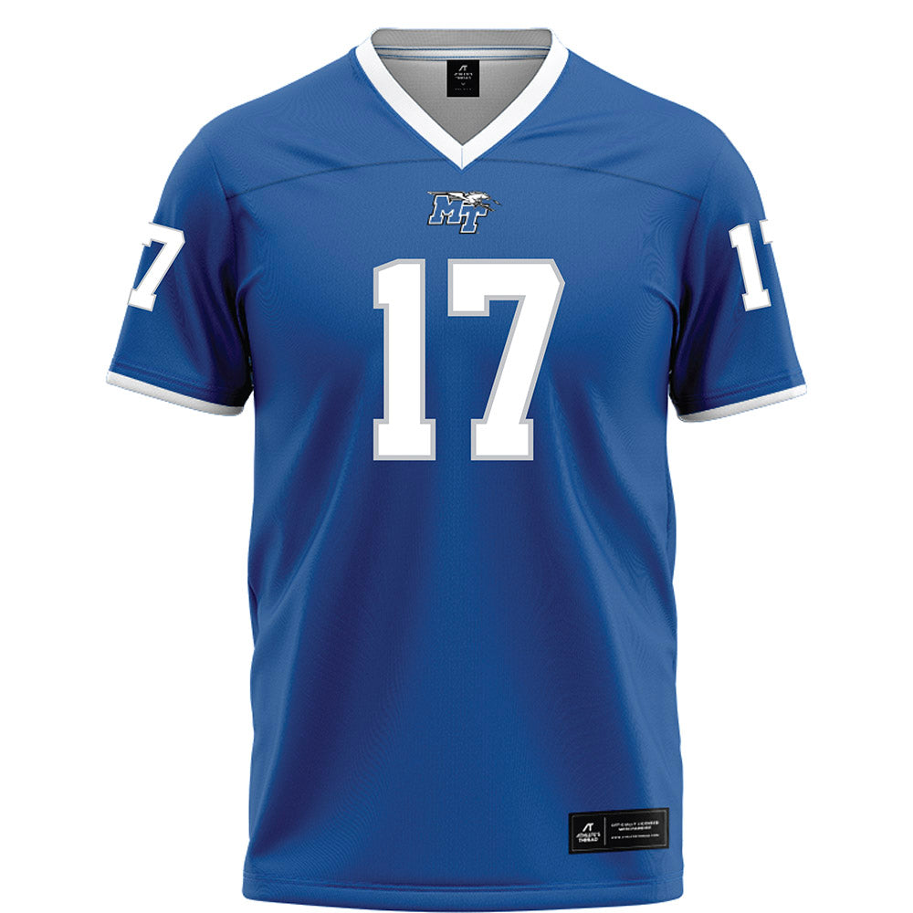 MTSU - NCAA Football : Gamarion Carter - Blue Football Jersey