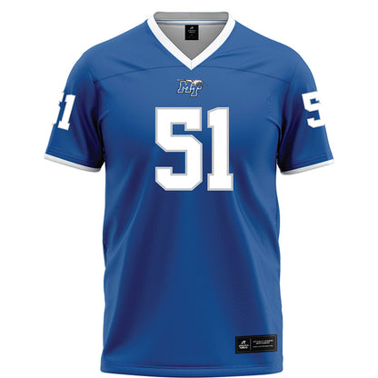 MTSU - NCAA Football : Quentin Butler - Blue Football Jersey-0