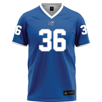 MTSU - NCAA Football : Jordan Thompson - Blue Football Jersey