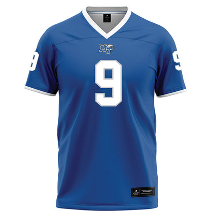 MTSU - NCAA Football : Parker Hughes - Blue Football Jersey