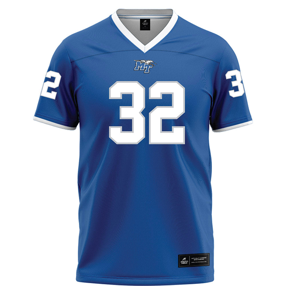 MTSU - NCAA Football : Alan Young - Blue Football Jersey