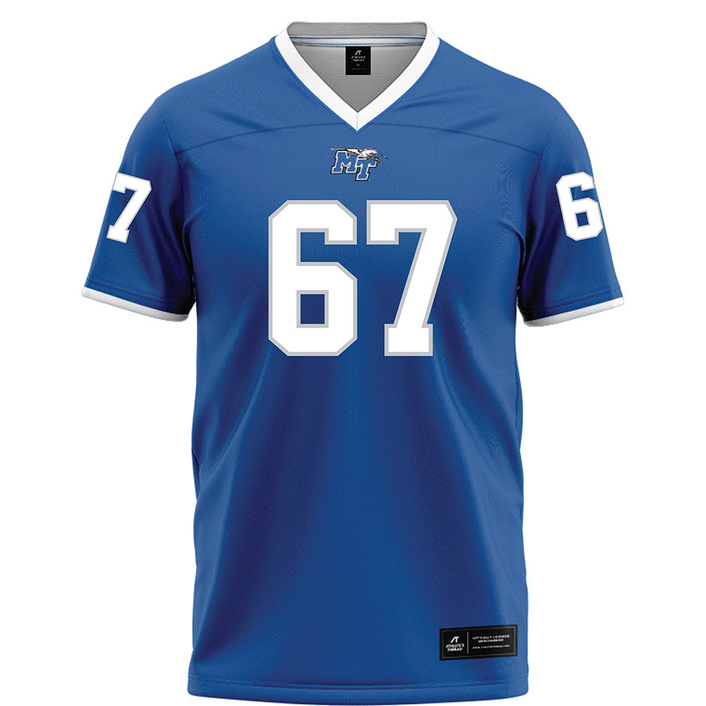 MTSU - NCAA Football : Henry Hamlin - Blue Football Jersey