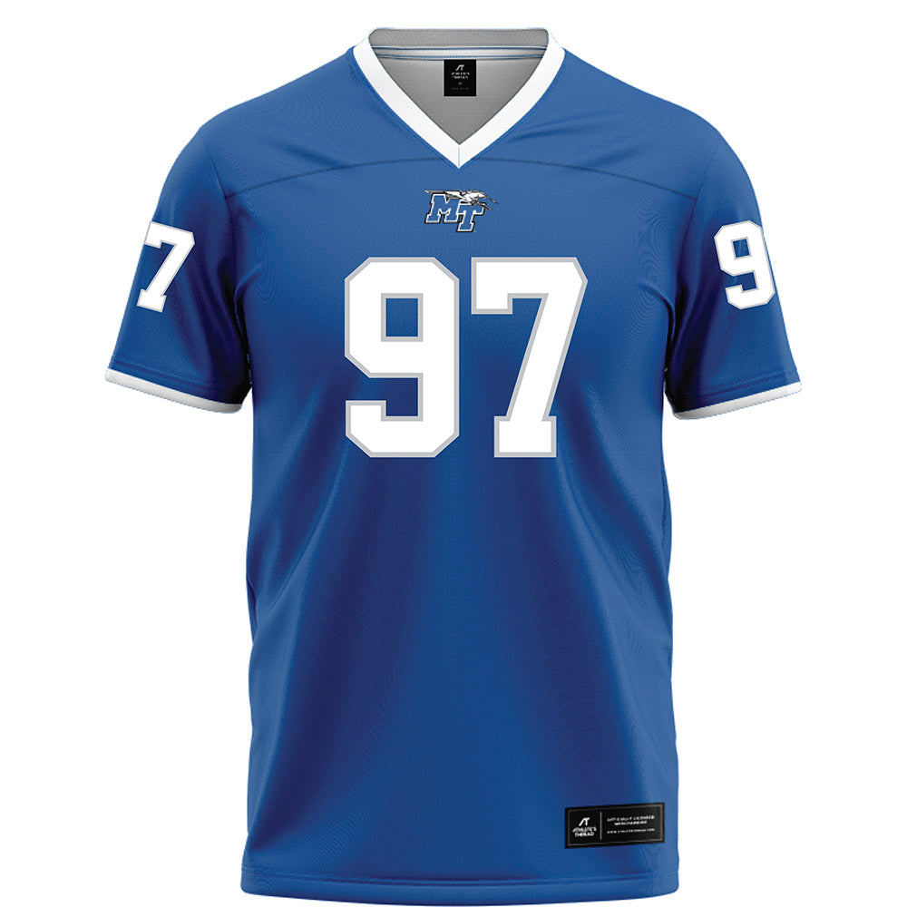 MTSU - NCAA Football : Grant Chadwick - Blue Football Jersey