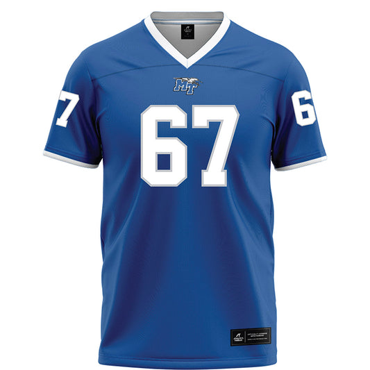 MTSU - NCAA Football : Archie Roseman V - Blue Football Jersey-0