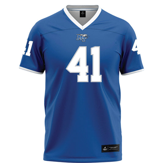 MTSU - NCAA Football : Christopher Kaup - Blue Football Jersey-0