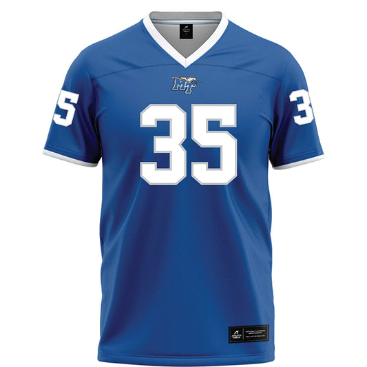 MTSU - NCAA Football : Muaaz Byard - Blue Football Jersey-0