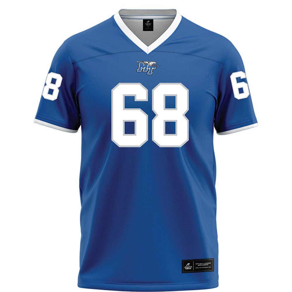 MTSU - NCAA Football : Jason Overton - Blue Football Jersey