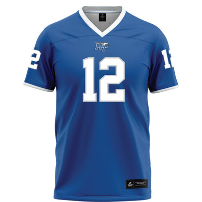 MTSU - NCAA Football : Brian Brewton - Blue Football Jersey-0