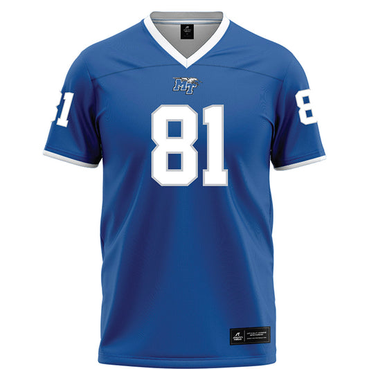 MTSU - NCAA Football : Wilson Hodges - Blue Football Jersey-0