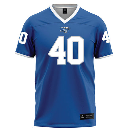 MTSU - NCAA Football : Henry Hamlin - Blue Football Jersey-0