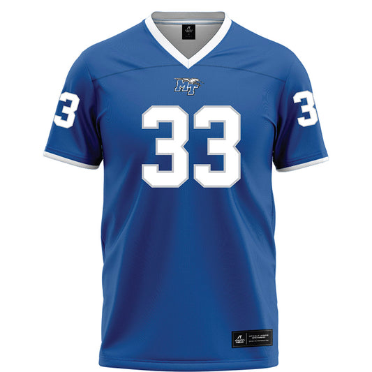 MTSU - NCAA Football : Malik Love - Blue Football Jersey