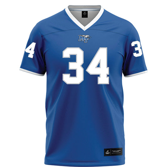 MTSU - NCAA Football : Camari Hall - Blue Football Jersey-0