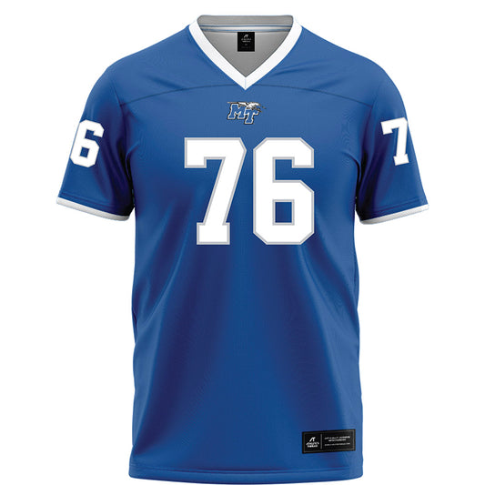 MTSU - NCAA Football : Garrett Austin - Blue Football Jersey-0