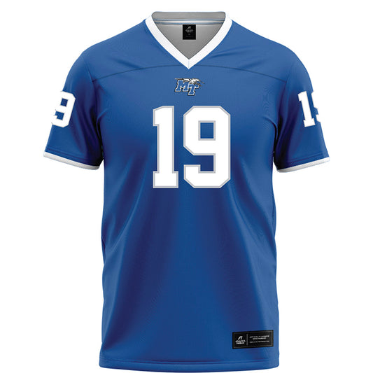 MTSU - NCAA Football : Locke Kennedy - Blue Football Jersey-0