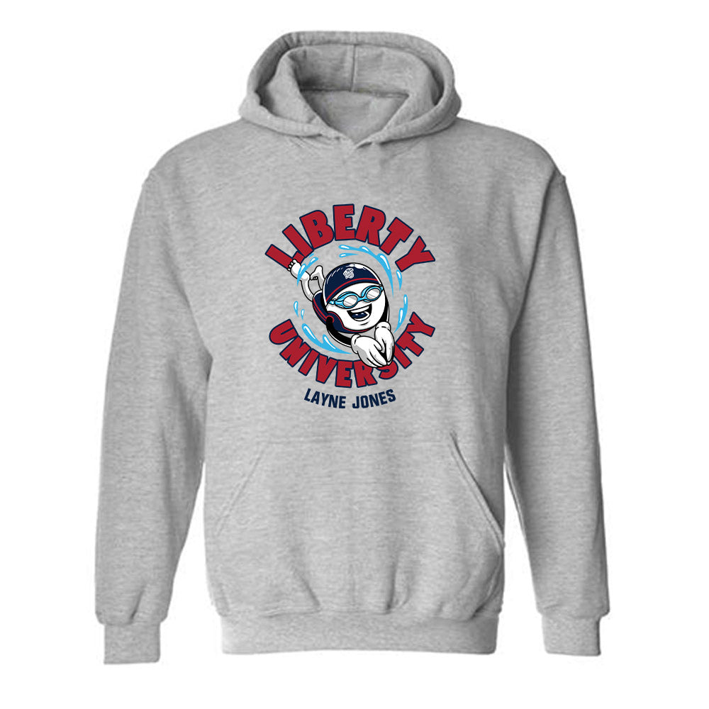 Liberty - NCAA Women's Swimming & Diving : Layne Jones - Fashion Shersey Hooded Sweatshirt-0