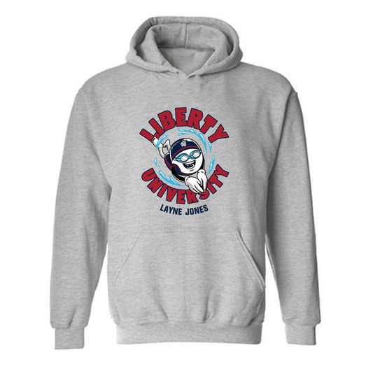 Liberty - NCAA Women's Swimming & Diving : Layne Jones - Fashion Shersey Hooded Sweatshirt-0