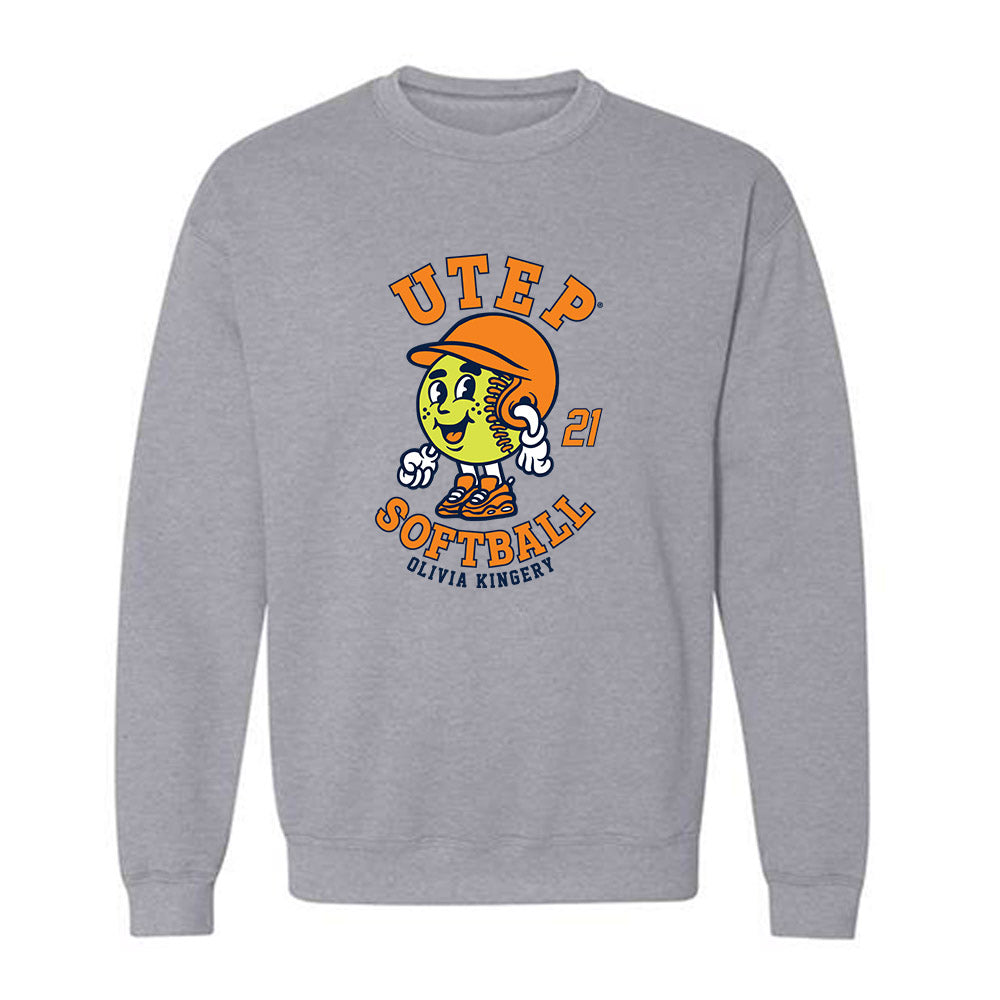 UTEP - NCAA Softball : Olivia Kingery - Fashion Shersey Crewneck Sweatshirt