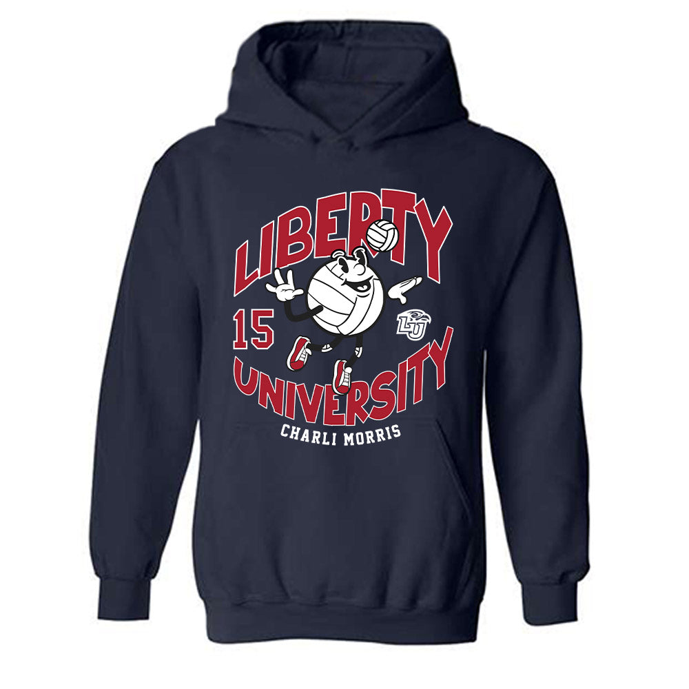 Liberty - NCAA Women's Volleyball : Charli Morris - Fashion Shersey Hooded Sweatshirt