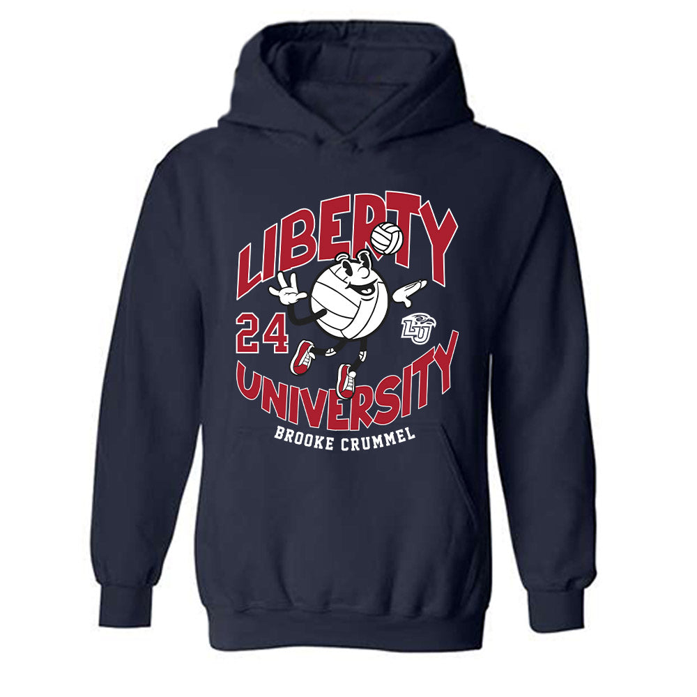 Liberty - NCAA Women's Volleyball : Brooke Crummel - Fashion Shersey Hooded Sweatshirt