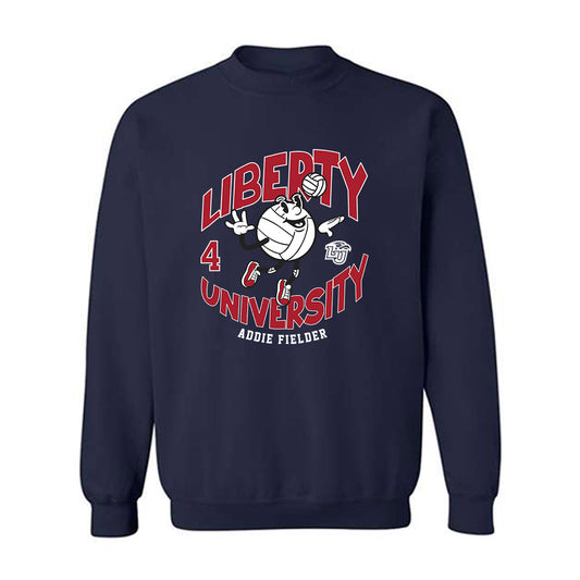 Liberty - NCAA Women's Volleyball : Addie Fielder - Fashion Shersey Crewneck Sweatshirt-0