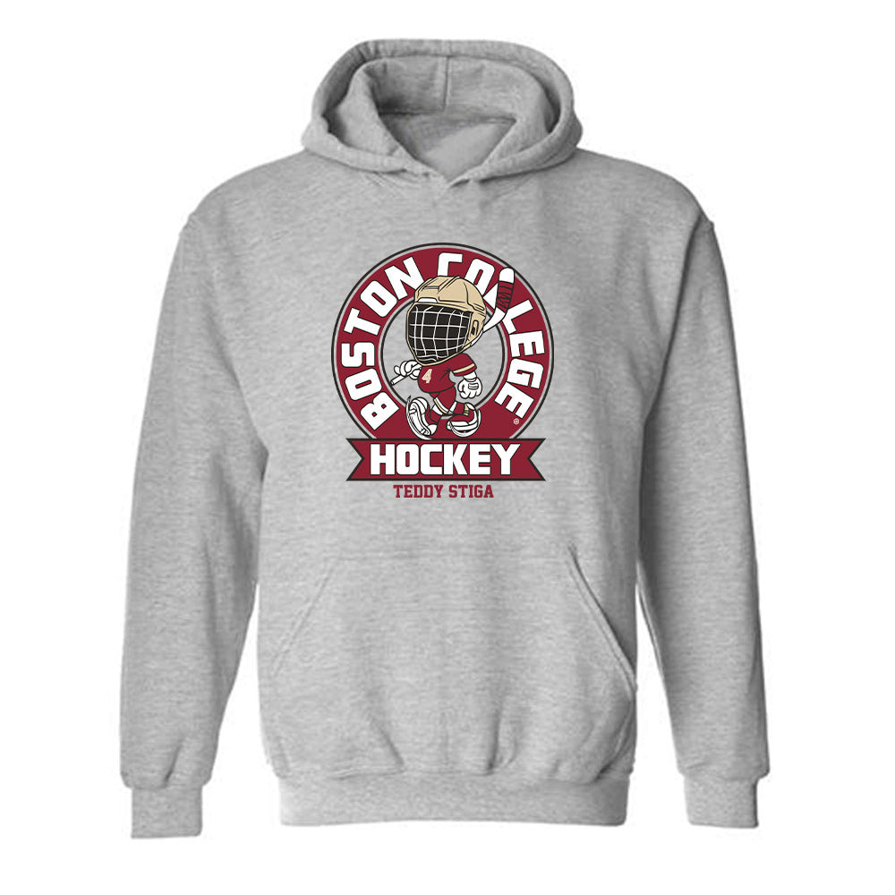 Boston College - NCAA Men's Ice Hockey : Teddy Stiga - Hooded Sweatshirt