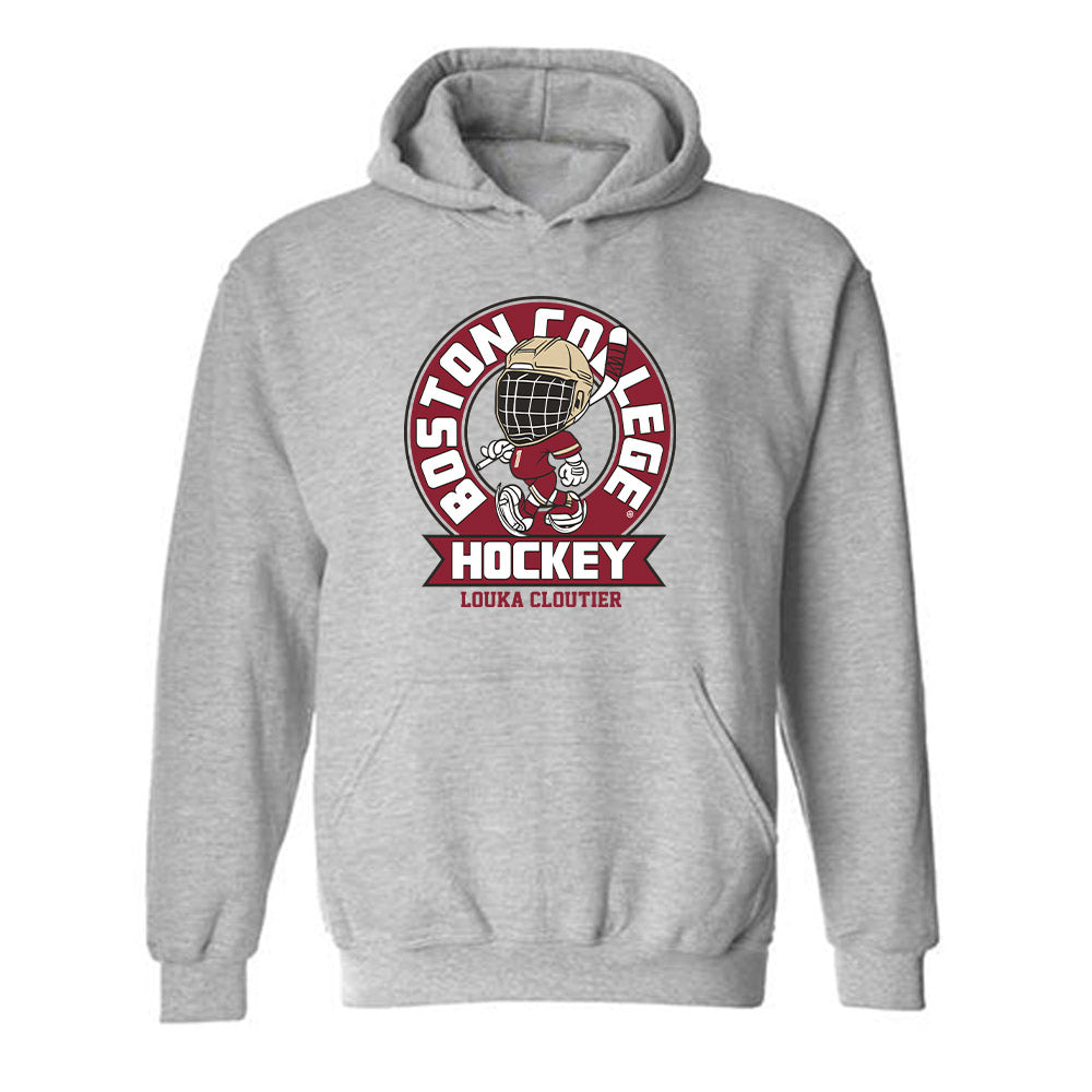 Boston College - NCAA Men's Ice Hockey : Louka Cloutier - Hooded Sweatshirt-0