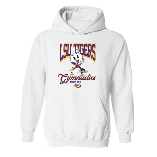 LSU - NCAA Women's Gymnastics : Kailin Chio - Fashion Shersey Hooded Sweatshirt-0