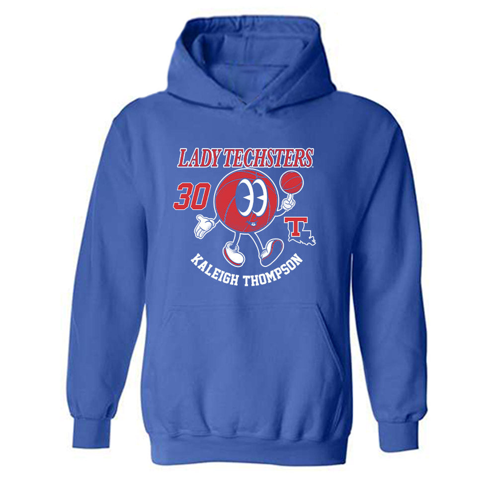 LA Tech - NCAA Women's Basketball : Kaleigh Thompson - Fashion Shersey Hooded Sweatshirt-0