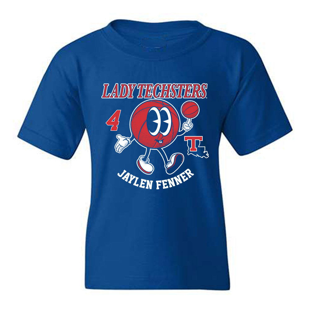 LA Tech - NCAA Men's Basketball : Jaylen Fenner - Fashion Shersey Youth T-Shirt-0